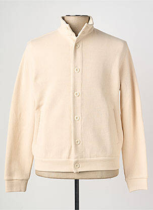 Veste casual resserrée sur le bas beige WOOL & CO homme