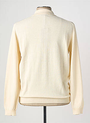Gilet manches longues fermeture boutonnée sur le devant beige WOOL & CO homme