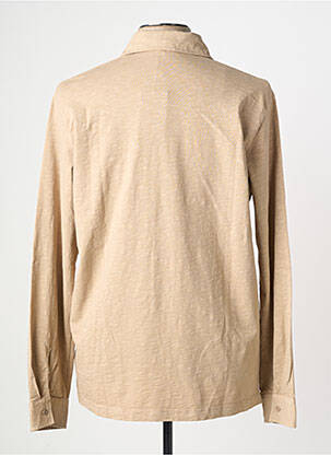 Chemise manches longues coupe cintrée beige WOOL & CO homme