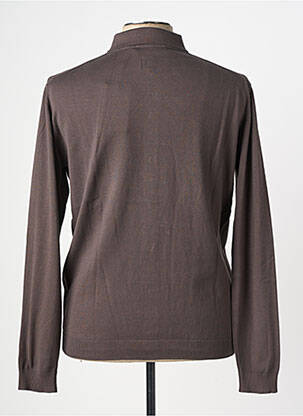 Gilet manches longues fermeture boutonnée sur le devant gris WOOL & CO homme