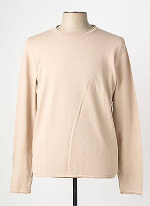 Pull stretch manches longues beige WOOL & CO homme