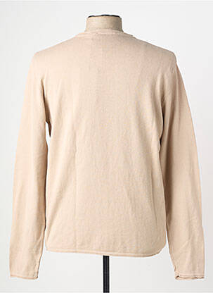 Pull stretch manches longues beige WOOL & CO homme