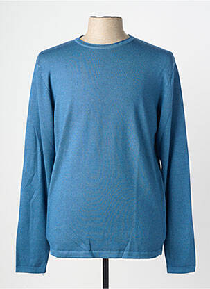 Pull stretch manches longues bleu WOOL & CO homme