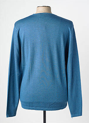 Pull stretch manches longues bleu WOOL & CO homme
