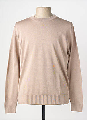 Pull stretch manches longues marron WOOL & CO homme