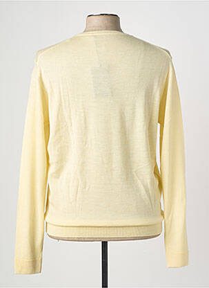 Pull stretch manches longues jaune WOOL & CO homme