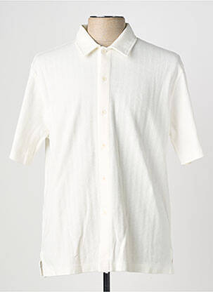 Chemise manches courtes coupe cintrée beige WOOL & CO homme