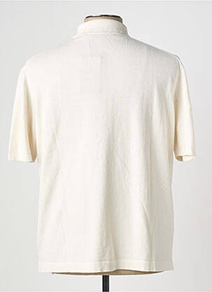 Gilet manches courtes tissage jersey beige WOOL & CO homme