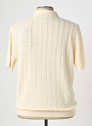 Gilet manches courtes tissage jersey beige WOOL & CO homme