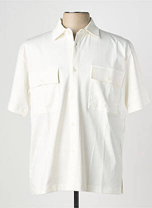 Chemise manches courtes poches beige WOOL & CO homme