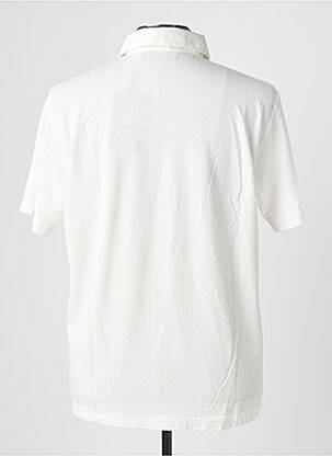 Polo tissage jersey manches courtes blanc WOOL & CO homme
