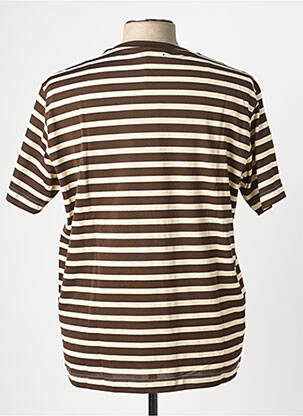 T-shirt coupe cintrée manches courtes marron WOOL & CO homme
