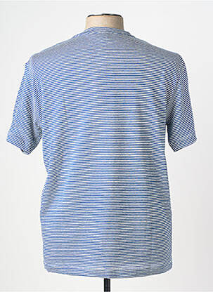 T-shirt coupe cintrée manches courtes bleu WOOL & CO homme