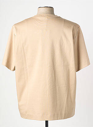 T-shirt coupe cintrée manches courtes beige WOOL & CO homme