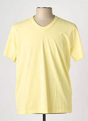 T-shirt coupe cintrée manches courtes jaune WOOL & CO homme