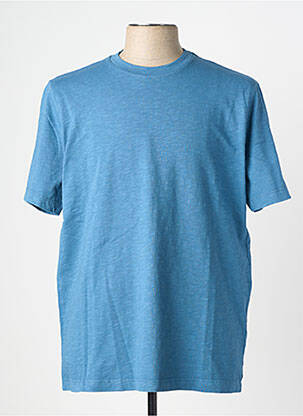 T-shirt coupe cintrée manches courtes bleu WOOL & CO homme