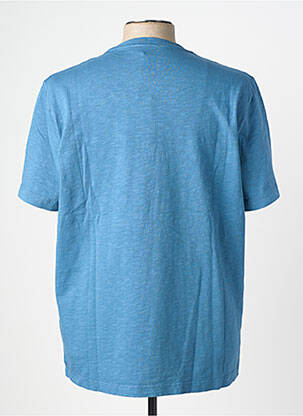 T-shirt coupe cintrée manches courtes bleu WOOL & CO homme