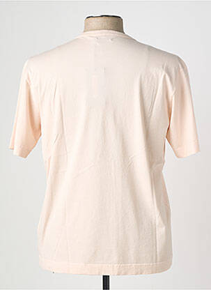T-shirt coupe cintrée manches courtes rose WOOL & CO homme