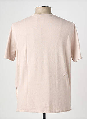 Pull stretch manches courtes beige WOOL & CO homme