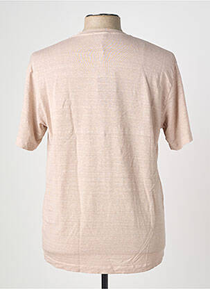 T-shirt coupe cintrée manches courtes beige WOOL & CO homme