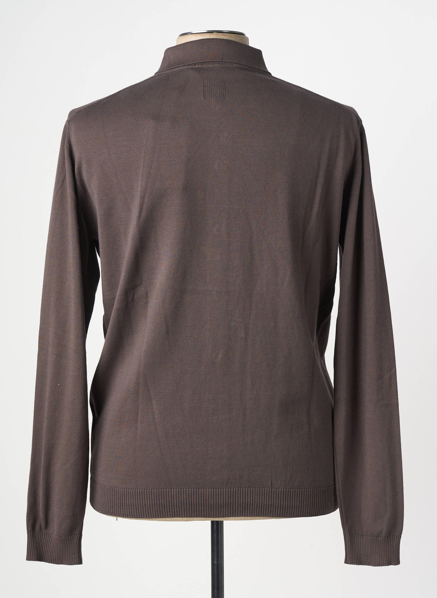 Gilet manches longues fermeture boutonnée sur le devant gris WOOL & CO homme