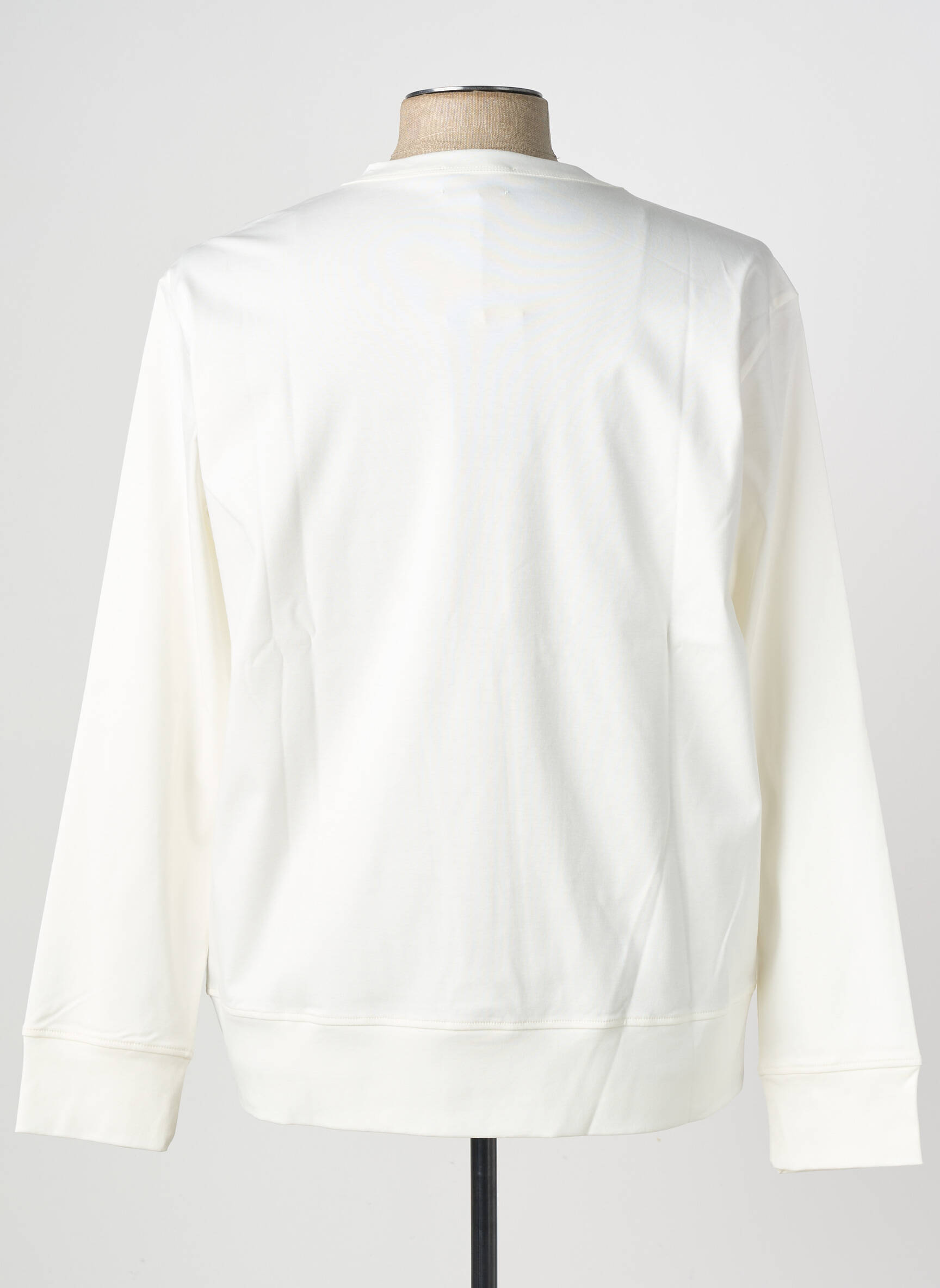 Sweat-shirt stretch manches longues beige WOOL & CO homme