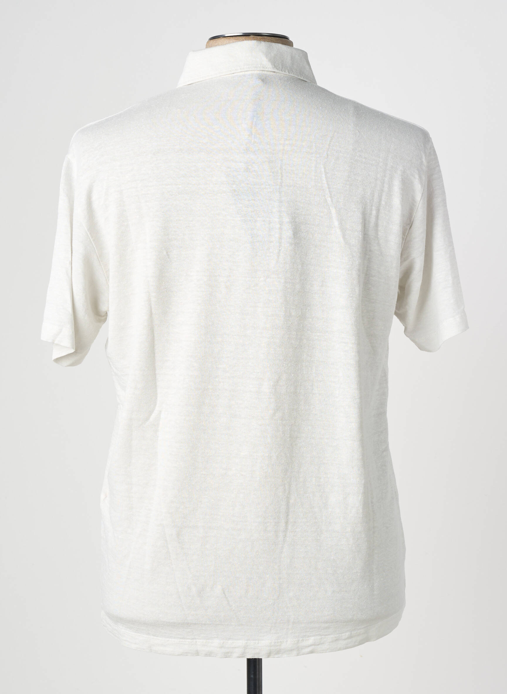 Polo tissage jersey manches courtes gris WOOL & CO homme