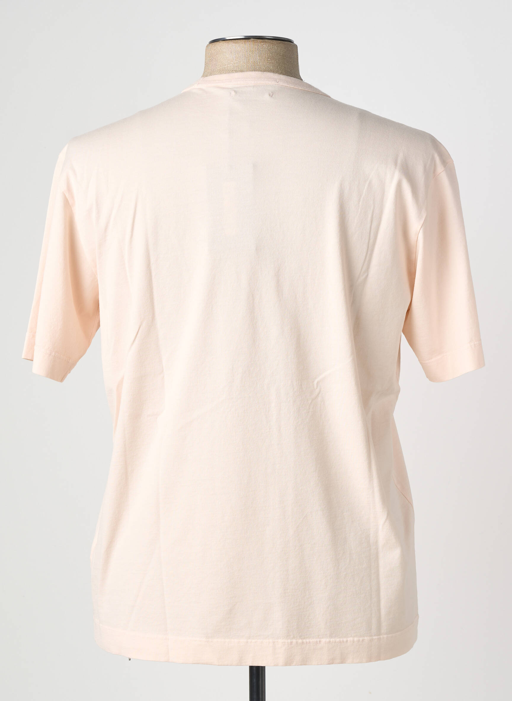 T-shirt coupe cintrée manches courtes rose WOOL & CO homme