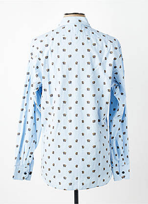 Chemise manches longues poches bleu MARVELIS homme