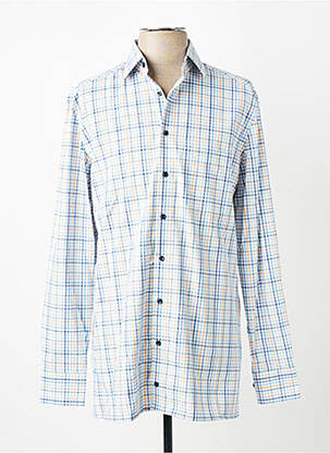 Chemise manches longues poches bleu MARVELIS homme