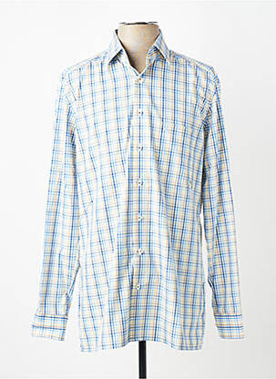 Chemise manches longues poches bleu MARVELIS homme