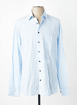 Chemise manches longues poches bleu MARVELIS homme