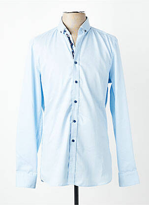 Chemise manches longues coupe cintrée bleu MARVELIS homme