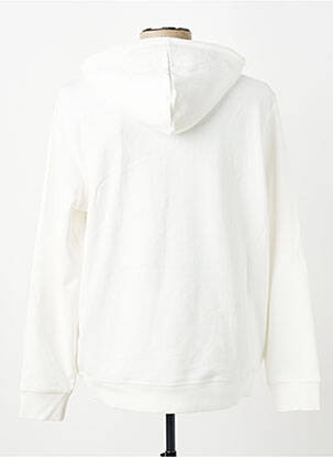 Sweat-shirt à capuche broderie manches longues blanc FYNCH-HATTON homme