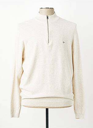 Pull stretch manches longues beige FYNCH-HATTON homme