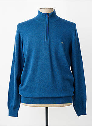 Pull stretch manches longues bleu FYNCH-HATTON homme