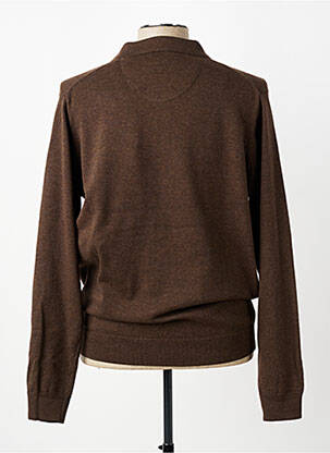 Pull col polo manches longues marron FYNCH-HATTON homme