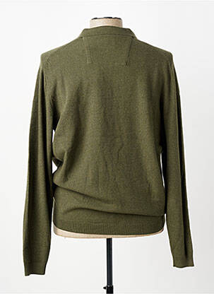Pull col polo manches longues vert FYNCH-HATTON homme