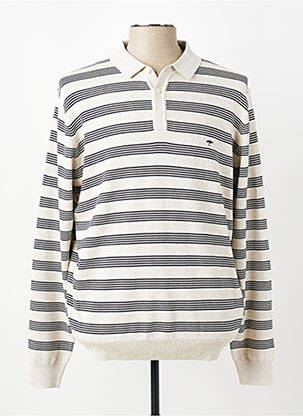 Pull col polo manches longues beige FYNCH-HATTON homme
