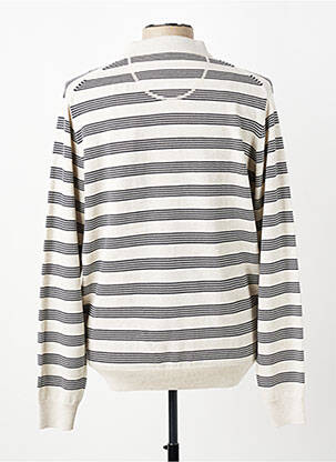 Pull col polo manches longues beige FYNCH-HATTON homme