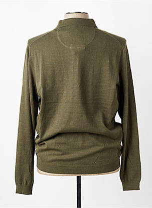 Pull col polo manches longues vert FYNCH-HATTON homme