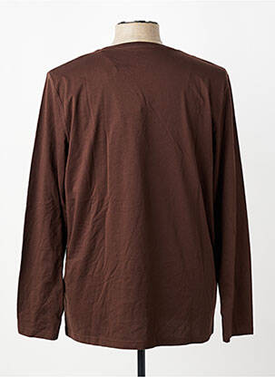T-shirt coupe cintrée manches longues marron FYNCH-HATTON homme
