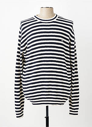 Pull stretch manches longues bleu FYNCH-HATTON homme