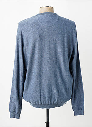 Pull stretch manches longues bleu FYNCH-HATTON homme