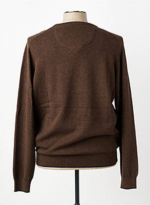 Pull stretch manches longues marron FYNCH-HATTON homme