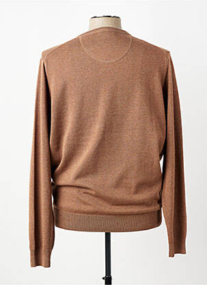 Pull col v manches longues marron FYNCH-HATTON homme