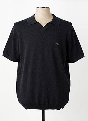 Pull col polo manches courtes gris FYNCH-HATTON homme