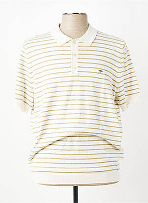 Pull col polo manches courtes beige FYNCH-HATTON homme