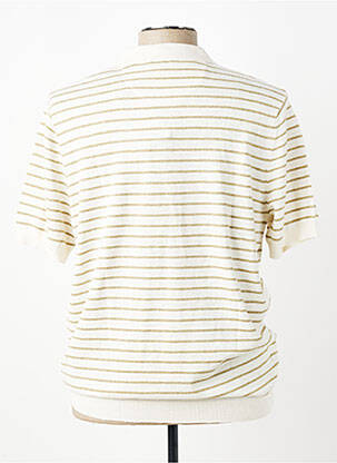 Pull col polo manches courtes beige FYNCH-HATTON homme