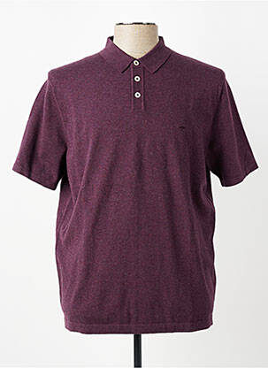 Pull col polo manches courtes violet FYNCH-HATTON homme
